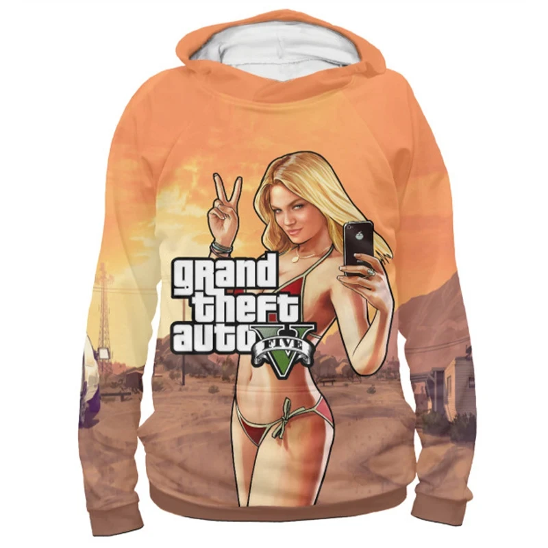 

Game Grand Theft Auto Hoodies Women Fashion Casual Long Sleeve Hooded Pullover Ladies Cool Harajuku Streetwear Sweatshirts
