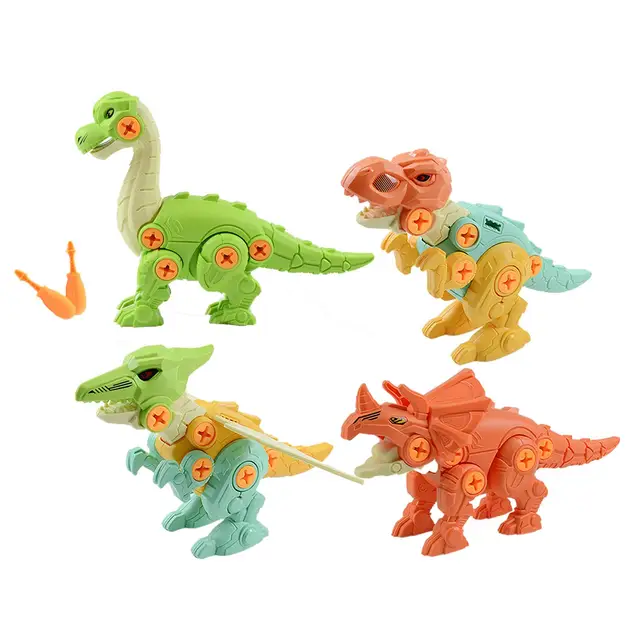 4Pcs Take Apart Dinosaur Toys Kit Christmas Gifts Building Toy for Toddlers 6