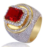 Engagement Rings for Women Wedding Ring K Gold Color Femme Men Gift Big AAA CZ Stone Ring big size Jewelry