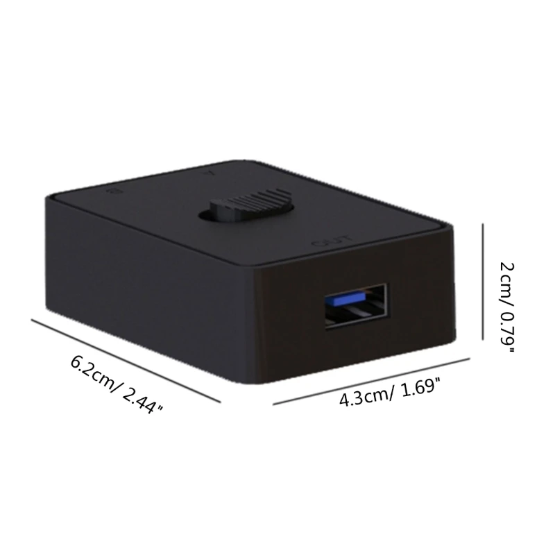 USB Printer Sharing Switcher Selector Box Control Two Computers with OneMonitor Fast Reliable 2 in 1 Out / 1 in 2 Out