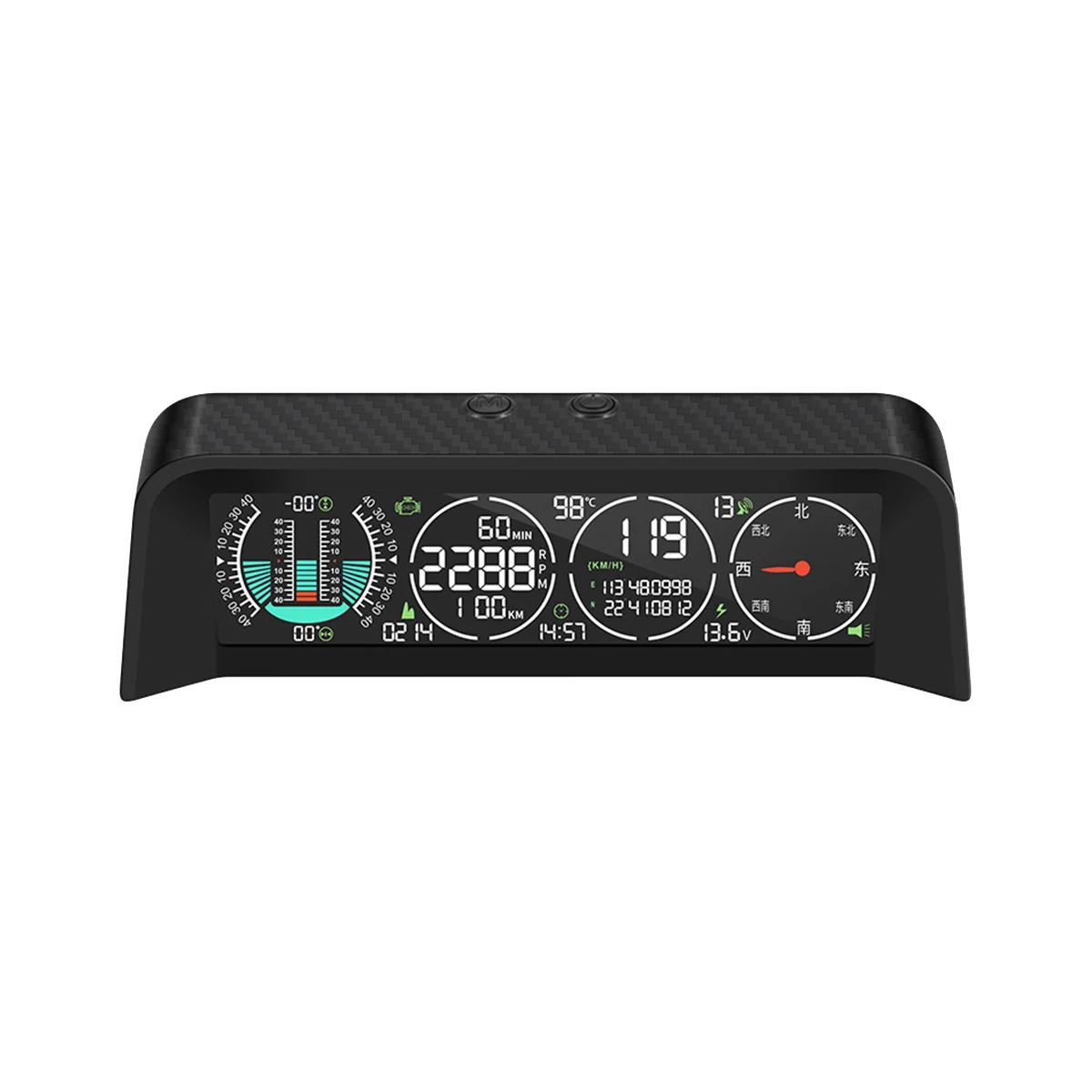 

Car Intelligent Head-Up Display GPS OBD Gradient Meter Car Digital Speedometer Intelligent Tilt Meter RPM