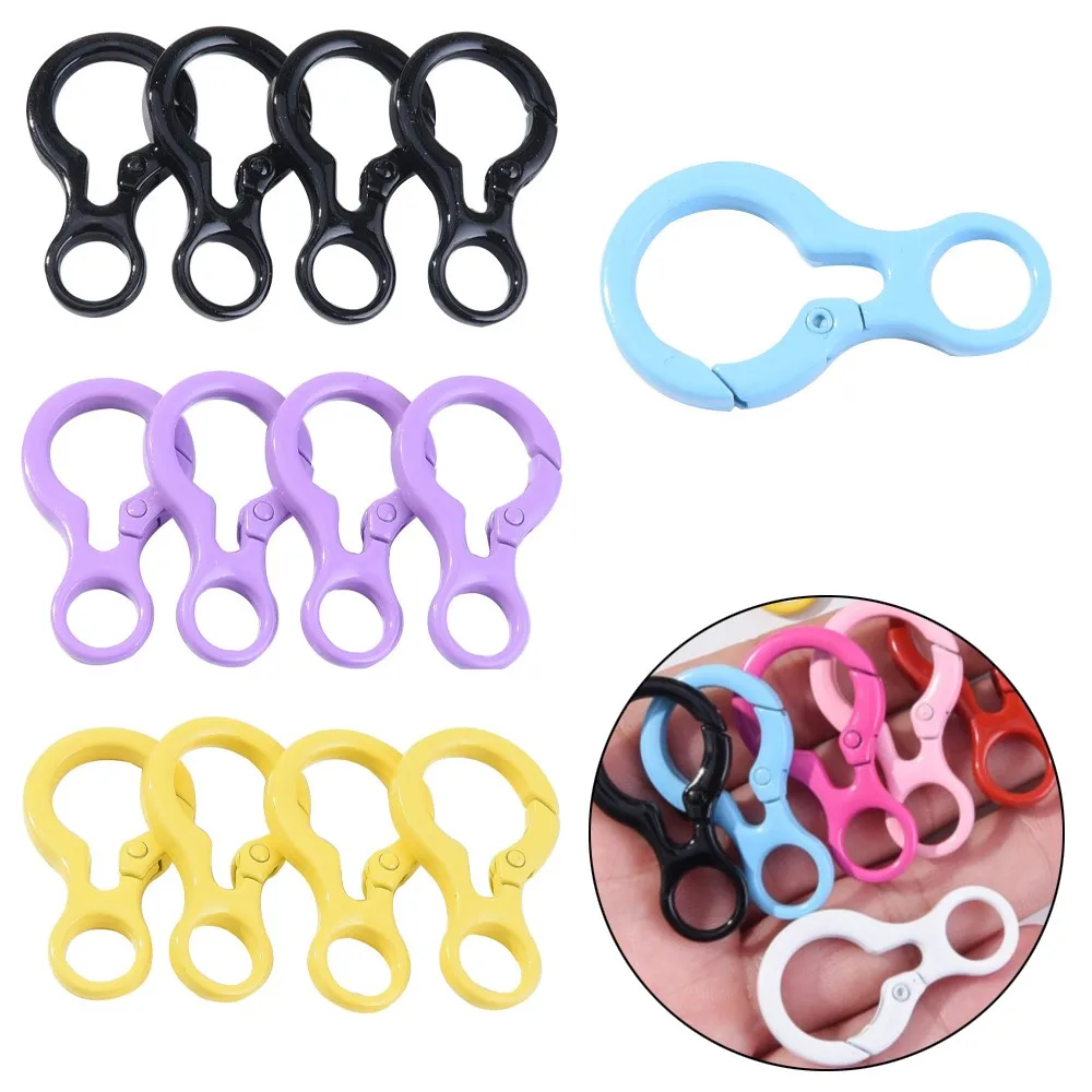 5 teile/los Bonbon farbe Kürbis form Karabiner Feder Schlüssel bund Haken DIY Riemen Schnallen Hund Schnalle Stecker Karabiner Zubehör