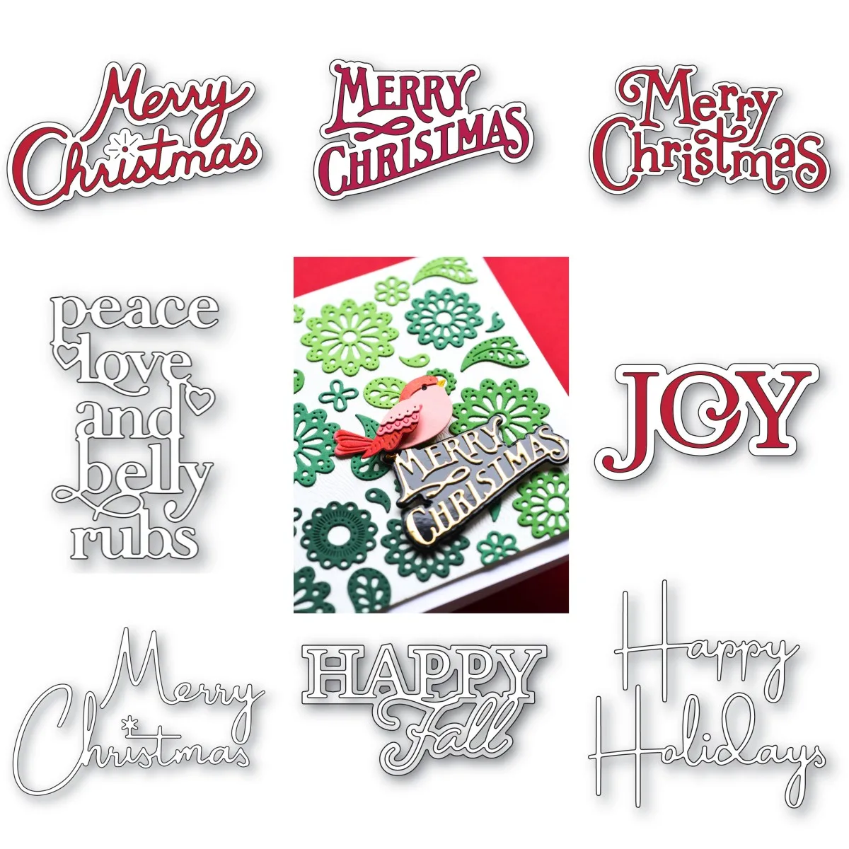 

Merry Christmas Letter 2023 New Metal Cutting Dies DIY Scrapbook Paper Craft Handmade Make Album Card Punch Embossing Template