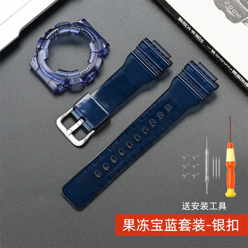 Transparent TPU Watchband and Case Set with Tool - Stylish Strap and Protective Accessories