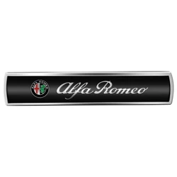 Car Styling 3D Metal Badge Sticker - Car Decoration Accessories (Black - For Alfa Romeo)