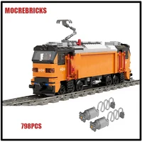 City Railway Series Toshiba E500 Electric Locomotive Toy Assembling MOC Building Block Model Bricks Children's Birthday Gifts 1