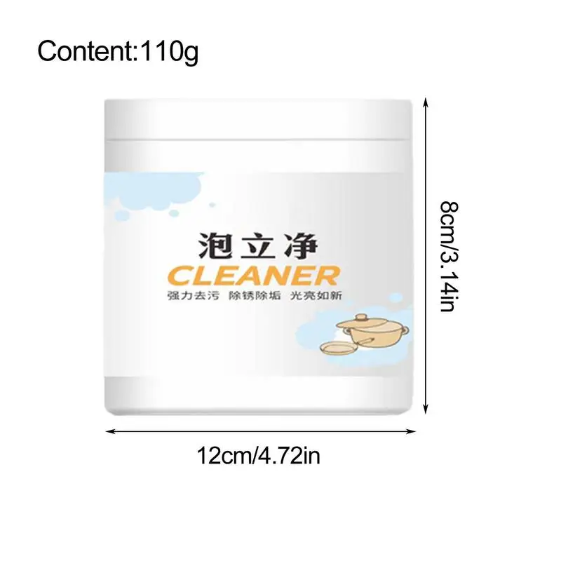 Home Heavy Oil Cleaning Powder Stain Removal Anti-Rust Kitchen Cleaning Tool for Faucets Sinks Bathtubs Toilets Floors Walls