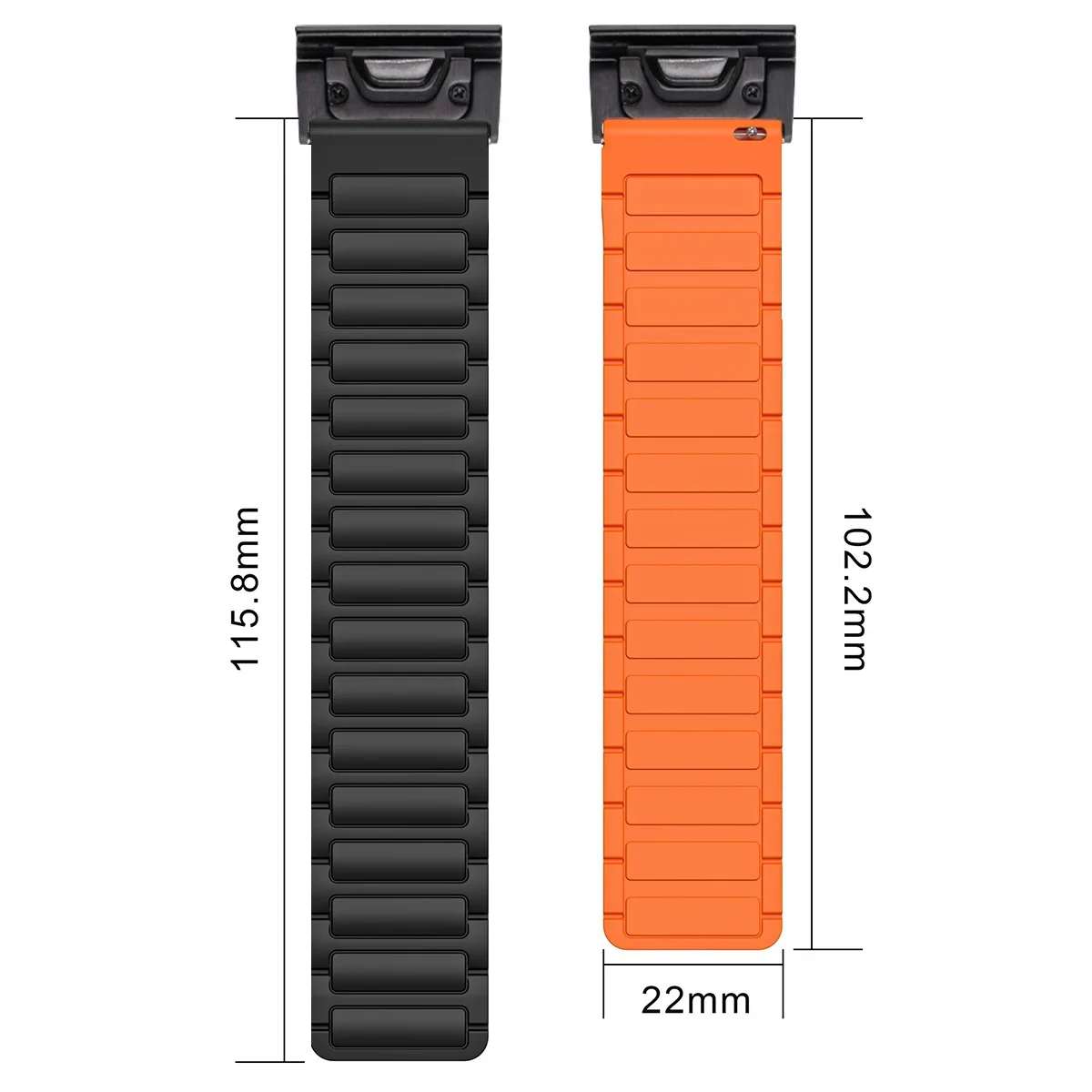 Durable Quick Fit Silicone Strap - 26mm Adjustable Band