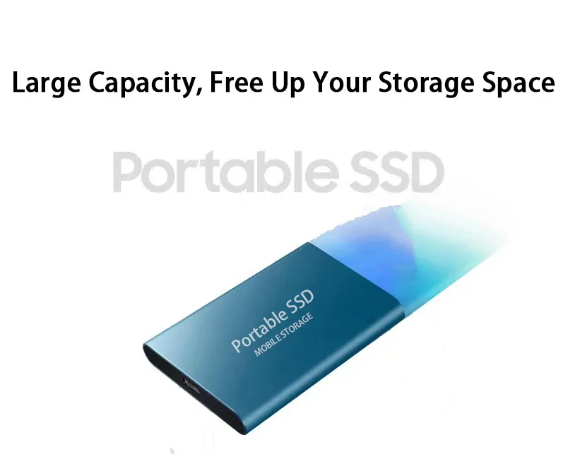 256TB Portable High-speed Mobile Solid State Drive 128TB 16TB 64TB SSD Mobile Hard Drives External Storage Decives for Laptop