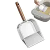 Stainless Steel Cat Litter Scoop Long Handled Wooden Handle Litter Box Shovel Deep Shovel Hollow Design 3