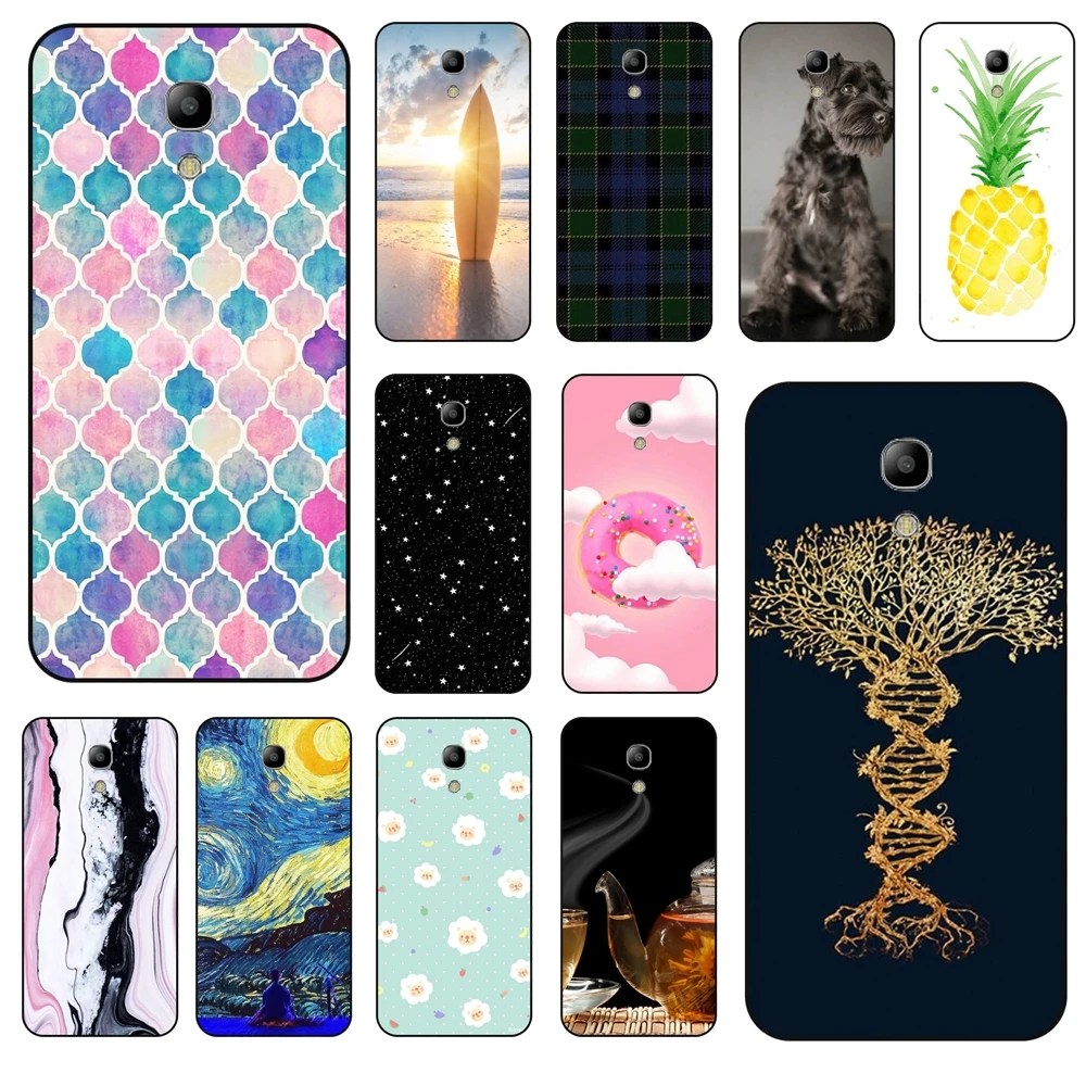 Black Prime Painting Cover Soft Economico Per Samsung Galaxy S4 Mini Rose Flower Black Cover Painting Waterproof For Galaxy