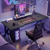 Esports Gaming Table K-shaped Modern Luxury Iron Computer Desks Ergonomic Gaming Player Computer Desk Simple Bedroom Office Desk 2