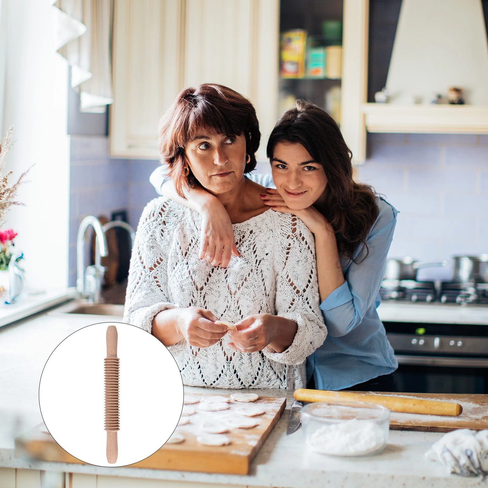 

1pc Spaghetti Rolling Pin DIY Dough Roller Kitchen Cooking Pin Rolling Stick