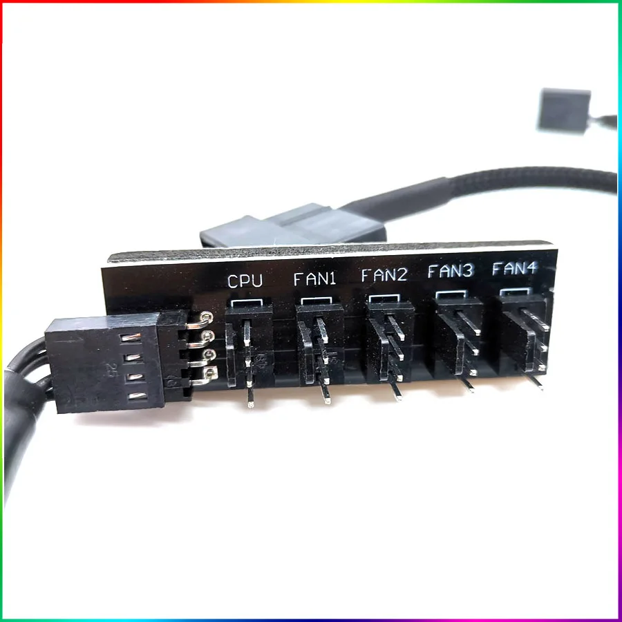 

Fan Hub Splitter 1 to 5 Ports 4 Pin PWM Regulator 12V Power Cable Hub Adapter for CPU Cooler Case Chasis Computer Accessories