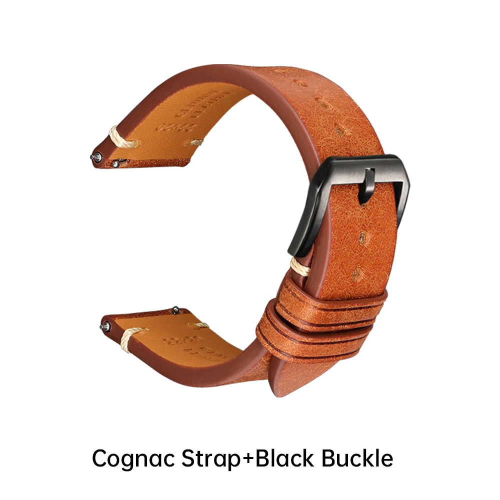 Premium Full Grain Leather Watch Strap with Quick Release