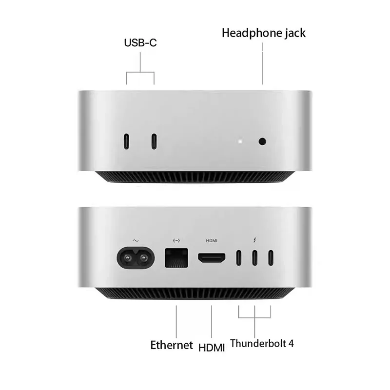 2024 Mac Mini デスクトップ コンピュータ、M4 チップ 10 コア CPU 10