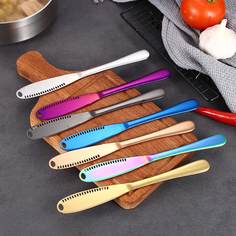 3 in 1 Stainless Steel Cheese Butter Spreader Butter Knife 1PC Kitchen Bread Jam Cream Knife Cutlery