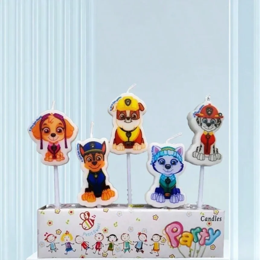 5 teile/satz Paw Patrol Geburtstagskerzen Alles Gute Zum Geburtstag Partyzubehör für Kinder Spaß Thema Kuchen Dekorationen Kreative DIY – Detail 7