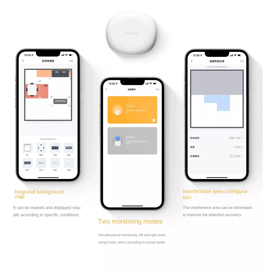 Aqara Presence Detector FP1 Smart Motion Sensor ZigBee 3.0 Smart Home for Aqara Home Homekit APP
