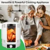 Vertical Rotisserie Oven Roaster - Rotating Shawarma/Kebab Machine with Skewer and Rack, Basket Tower, Roasting Rack 6