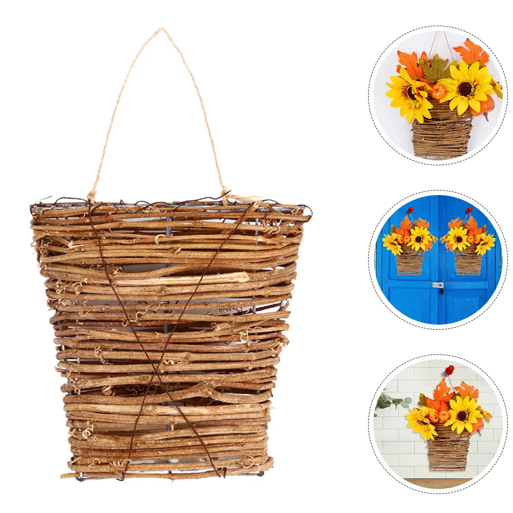 

Hanging Flower Storage Basket Indoor Plant Pots Woven Baskets Wooden Hand Hamper