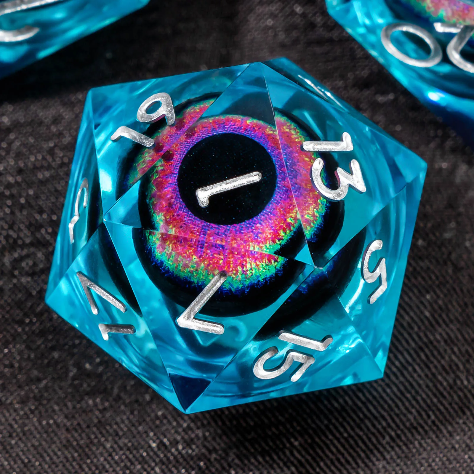Liquid Eye D&D Resin Polyhedral Dice Set for RPG Role Playing D and D Dungeon and Dragon Trailblazer Mathematics Teaching
