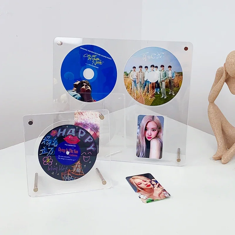Фото Акриловый держатель для фотокарт, фоторамка, выставочный стенд для Kpop Cd, Idol, Cd-карты, внутренняя рамка, фотоальбом, шарообразный искусственный носитель №2