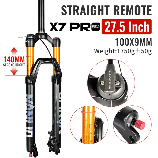 Bicicleta de montanha NanLio X7 PRO com garfo de suspensão, ajuste