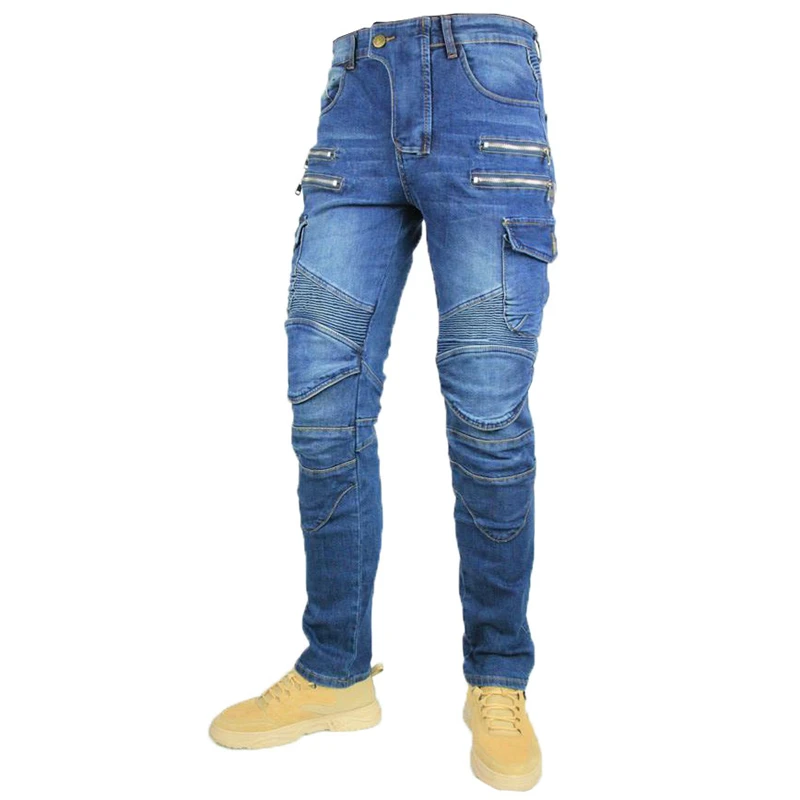Texwood men's casual and sports wear store, summer beach clothes, men's leather fashion, jewelry, sunglasses Kominie Collection Classic Denim UGB06 PK718 PK719 4X Zip Motorcycle Pants Pantalones Motocicleta Hombre Featherbed Jeans Gears