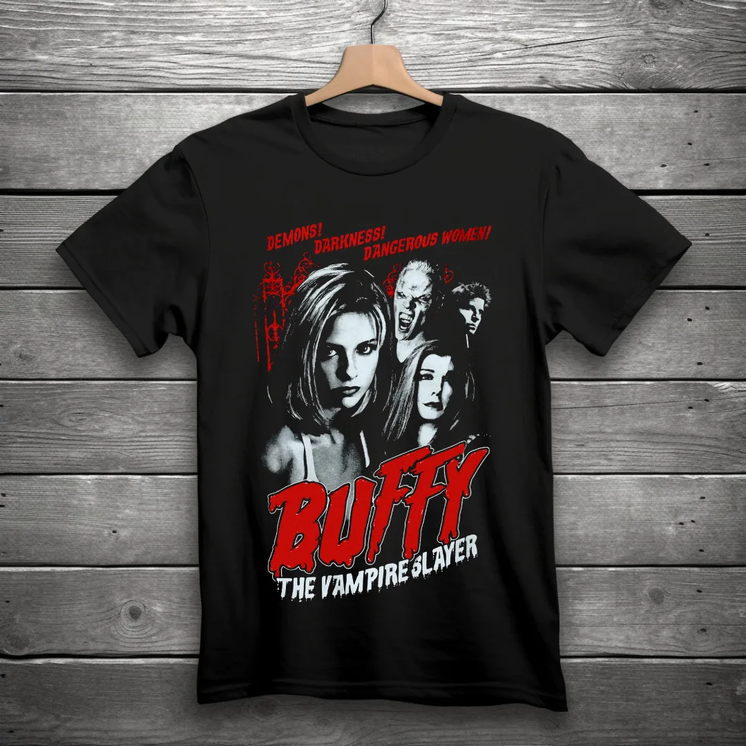 

Buffy The Vampire Slayer Demons, Darkness, Dangerous Women! T-Shirt Black