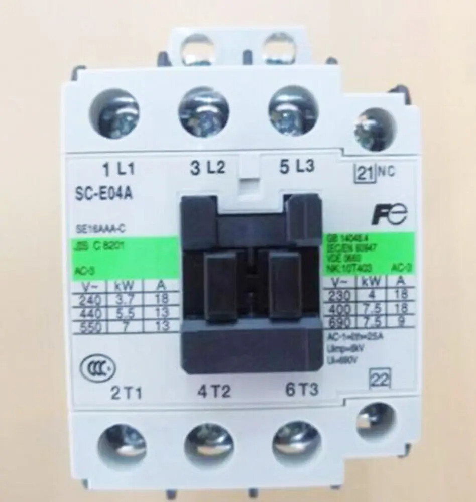 

1 of Fuji AC Contactor SC-E04A AC110V(NC)