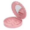 Acrylic Cute Bow False Eyelash Storage Box Makeup Cosmetic Mirror Case Organizer 2