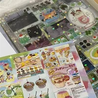 10pcs Glitter Stickers – Transparent PET Cut Film for Scrapbooking, Toploader & Kawaii Journal, Christmas & School Use - Image 5