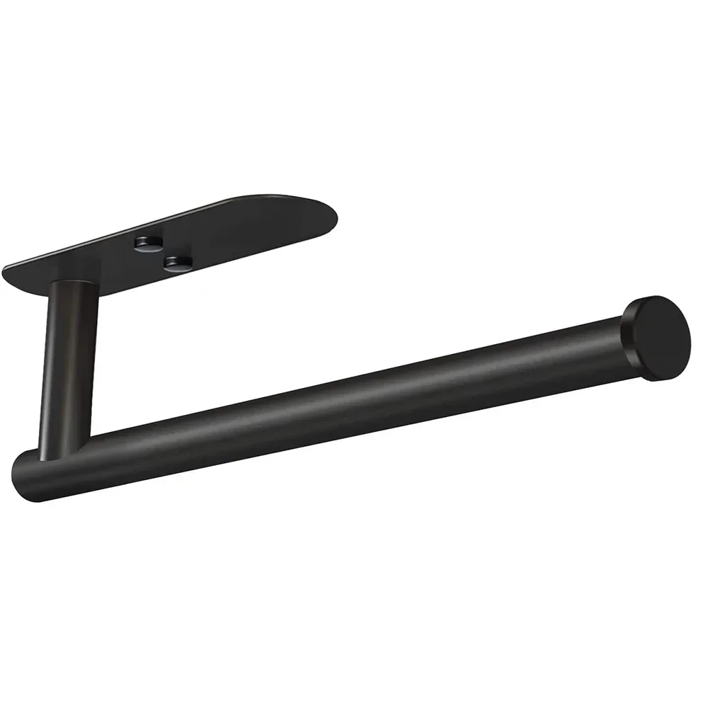 Stainless Steel Paper Towel Holder Self Adhesive Toilet Roll Paper Holder No Punching Kitchen Bathroom Lengthen Storage Rack