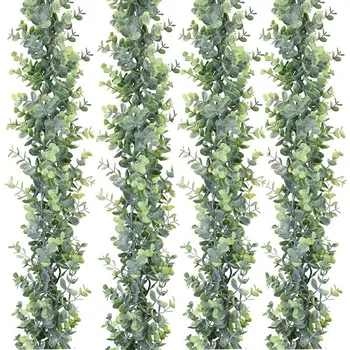 Arta Hanssen: 180cm Artificial Eucalyptus Vines, Fake Hanging Plants for Home Garden Party Wedding Decor 1