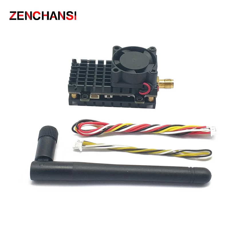 Long distance 5.8Ghz 1.2W 1.6W 2W FPV Wireless Transmitter 48CH With heat sink and fan Video AV Audio Sender for RC Plane 2