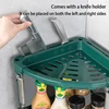 1Pcs Kitchen Rack, Countertop Corner Spice Rack, Triangular Storage Rack, Corner Multi-Layer Storage Knife Holder, Bathroom Drain Storage Rack, Seasoning Supplies Storage 3