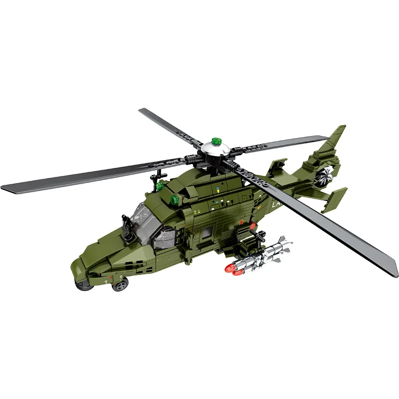 

South Korea Modern Military Vehicle Model Building Block LAH Light Armed Helicopters WW2 Army Air Force Figures Brick Planes Toy