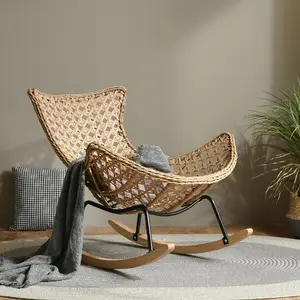 Chaise reclinable de ratán para salón, muebles de lujo para balcón, terraza  y salón, mecedora, relajación, QF50TY - AliExpress