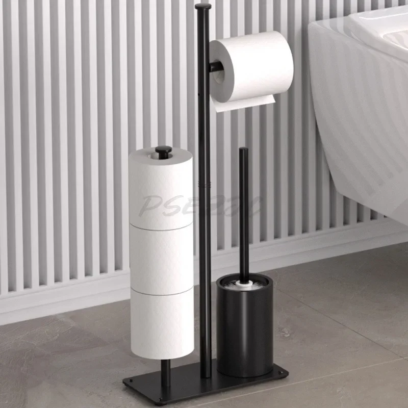 Toilet Tissue Holder Stainless Steel Floor Standing Roll Paper Holder Bathroom Floor Toilet Paper No Need To Drill Holes