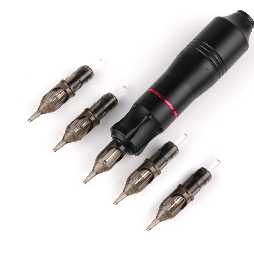 Professional Wireless Tattoo Gun Kit Rotary Pen 20pcs Cartridge Tattoo Needles for Body Art Permanent Makeup Machine Set