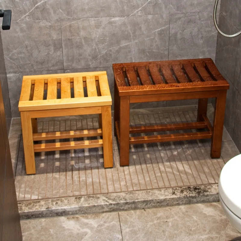 Wooden Shower Bathroom Chairs Senior Pregnant Auxiliary Bathroom Stools Modern Items Muebles Hogar Bathroom Furniture CM50YS