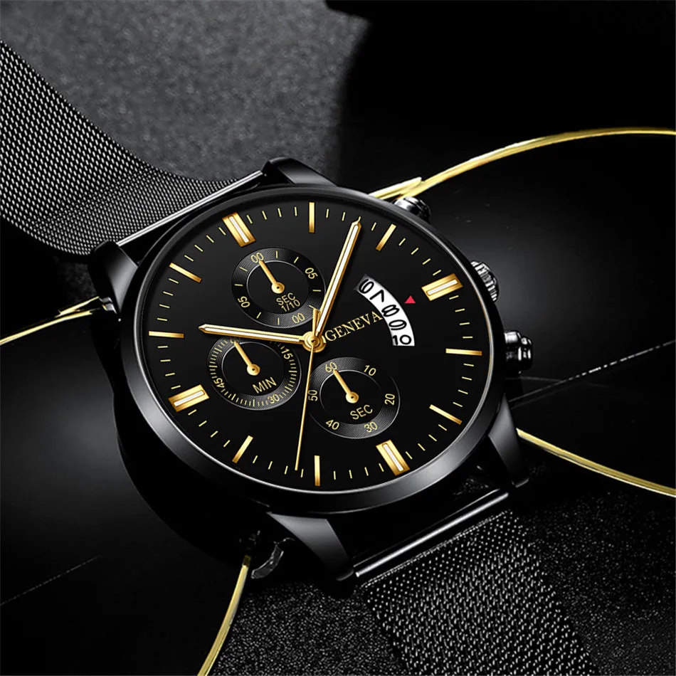New Arrival Watch for Men Temperament Ultra-thin Mesh Belt Men's Watch High-end Business Round Luminous Relojes Para Hombre