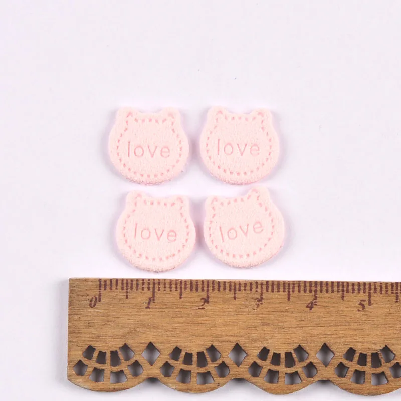 50Pcs Love Letter Cat Embossing Leather Labels For Clothes Sewing Accessories Garment DIY Crafts Supplies Kid Hats Shoes Tags