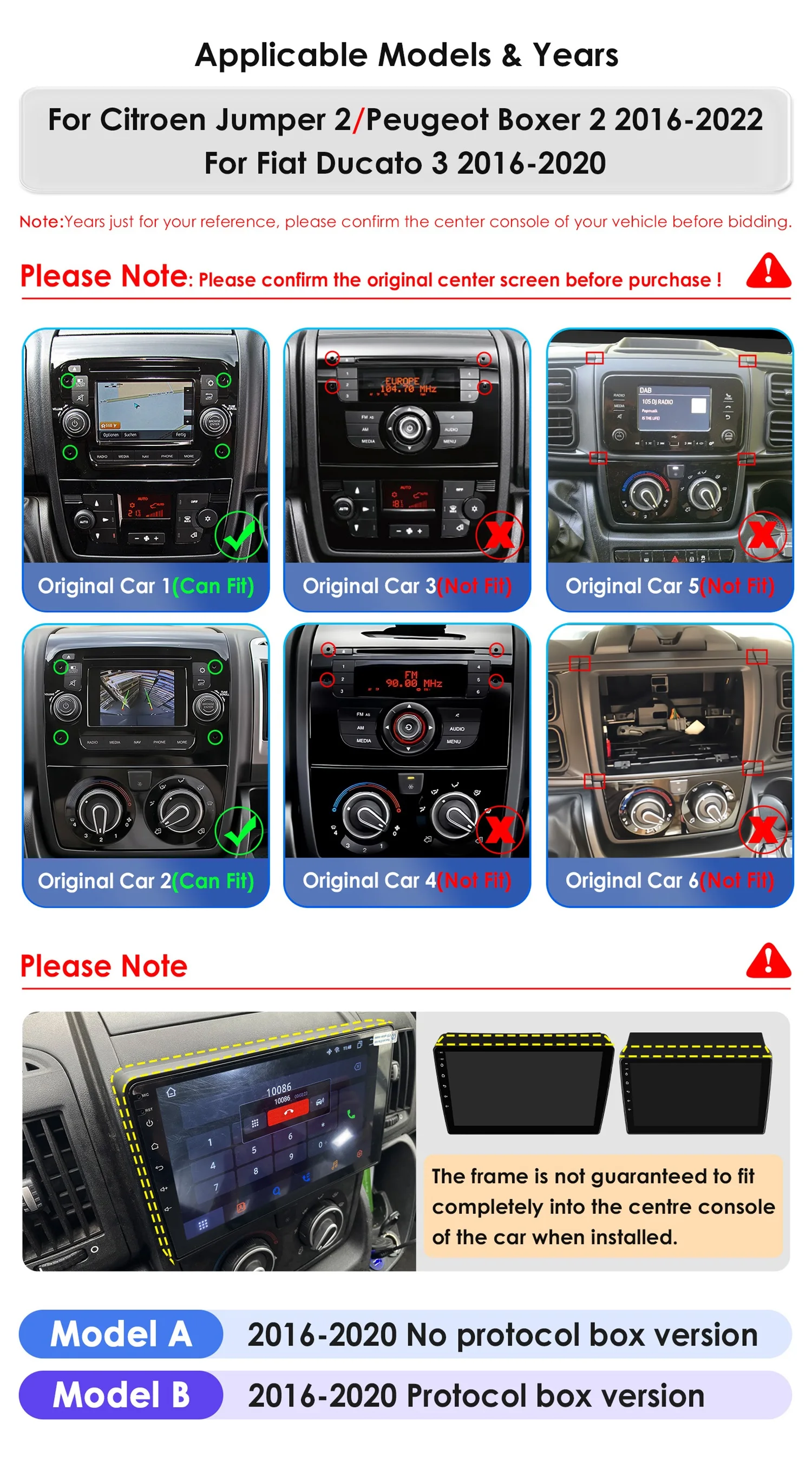 8 + 256G Carplay Android Auto radio Für Fiat Ducato 3 Citroen Jumper 2 Peugeot Boxer 2 Autoradio multimedia 2K Bildschirm ADAS 360 Cam – Detail 2