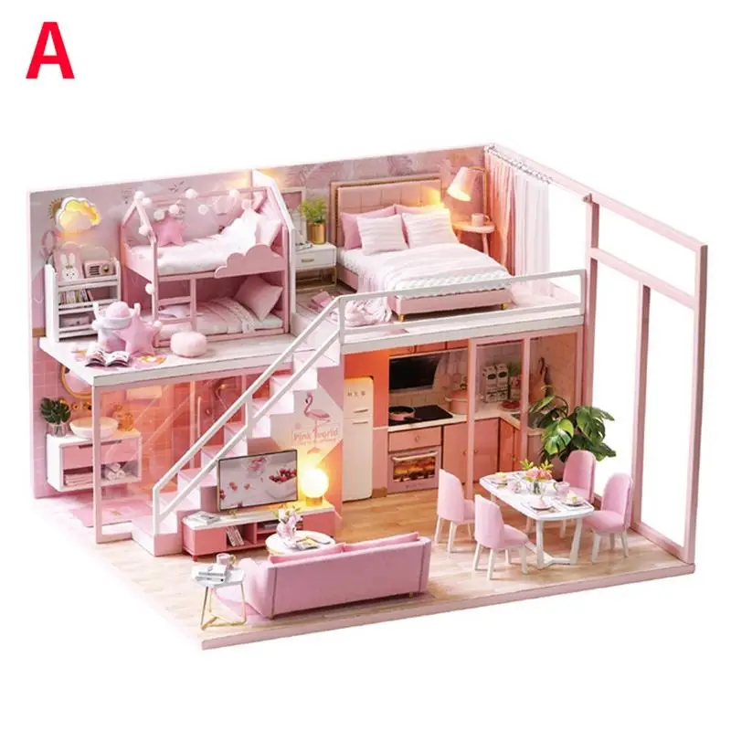 

Mini Doll House Kit, DIY Dollhouse Accessories, Movement Gifts for Birthdays, Valentine's Day