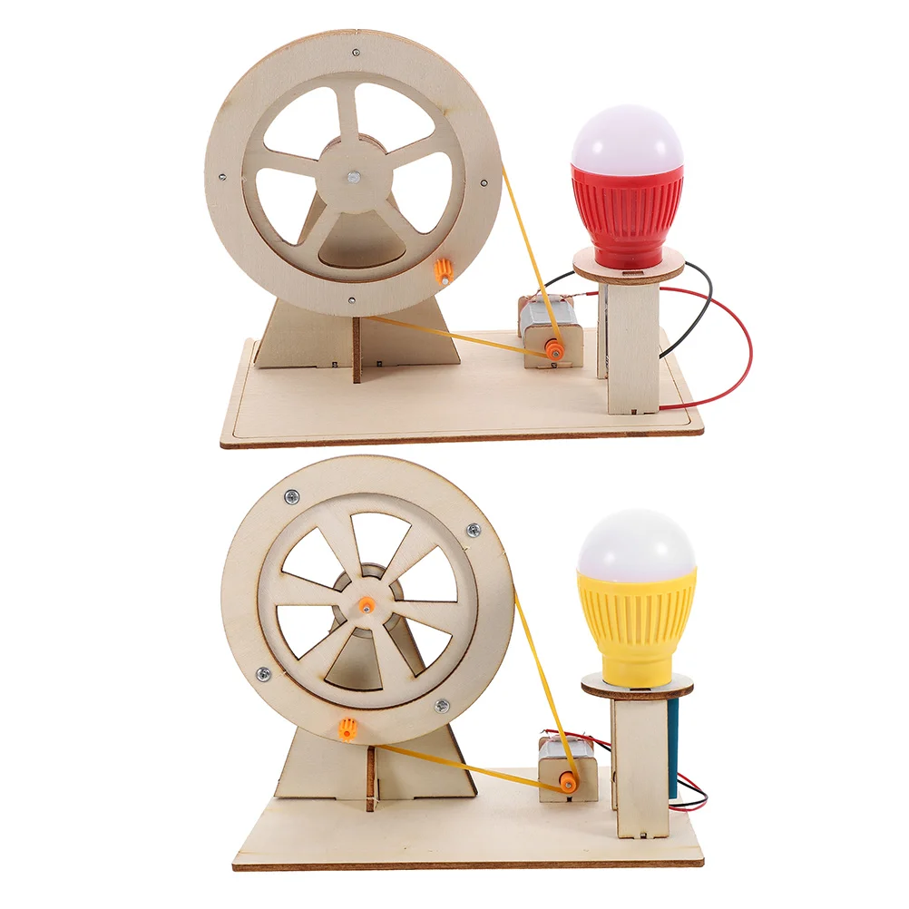 

2 Sets Hand Generator Manual Model Light Bulbs Educational Playthings Toy DIY Crank