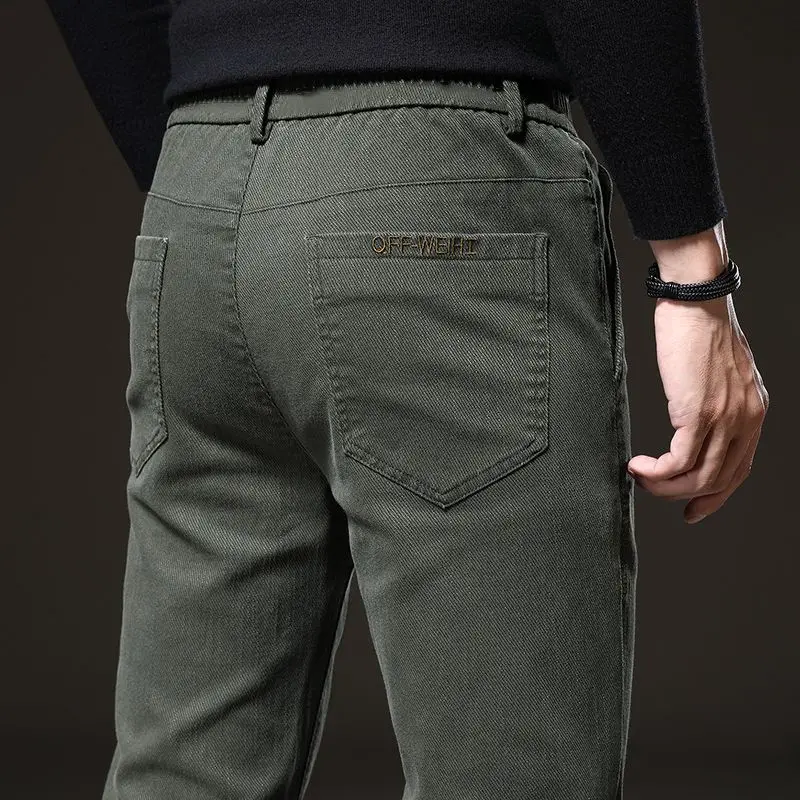 Summer New Thin Breathable Versatile Casual Pants Men's Solid Button Zipper Pockets Patchwork Fashion Korean Straight Trousers