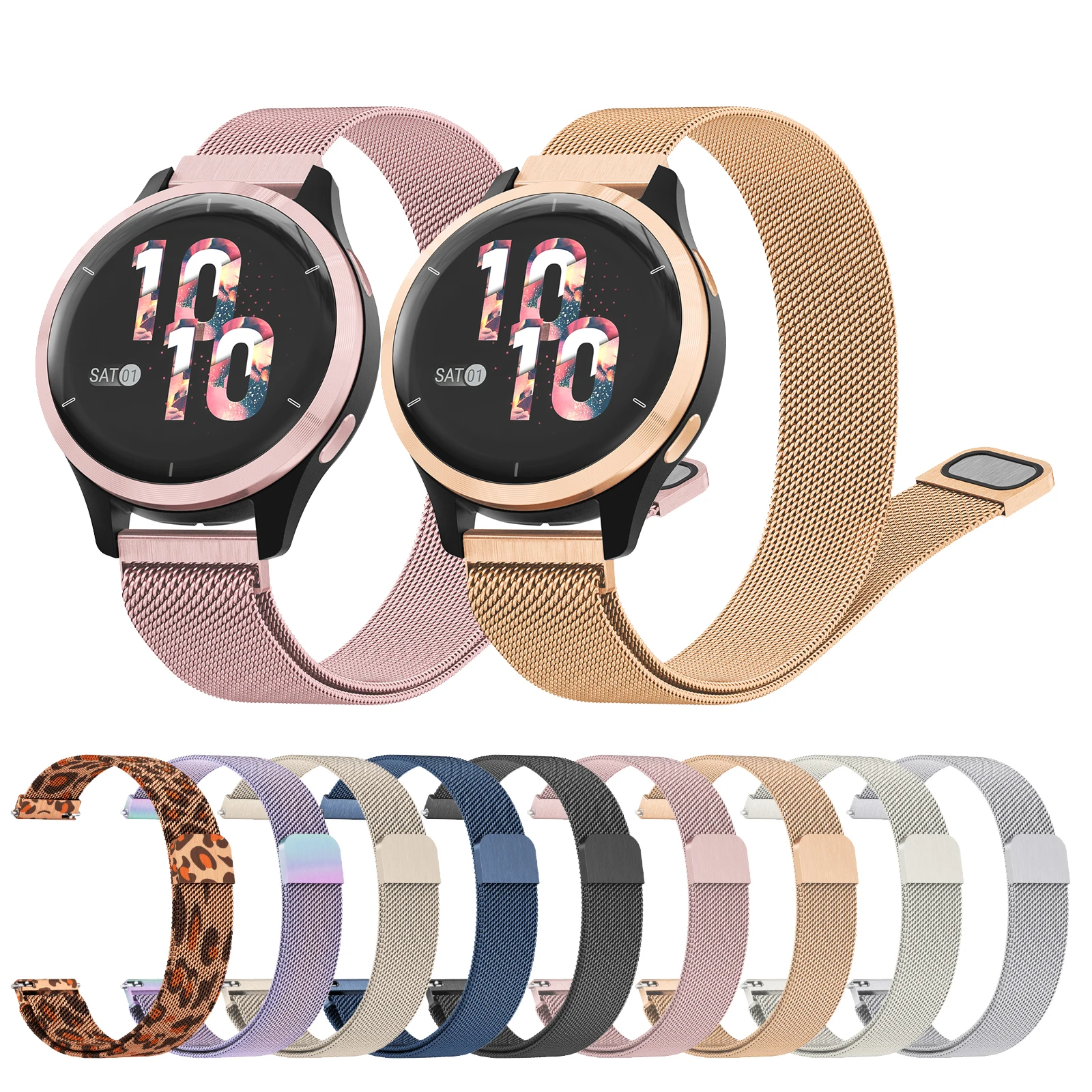 Sleek 18mm Magnetic Metal Watch Band Bracelet