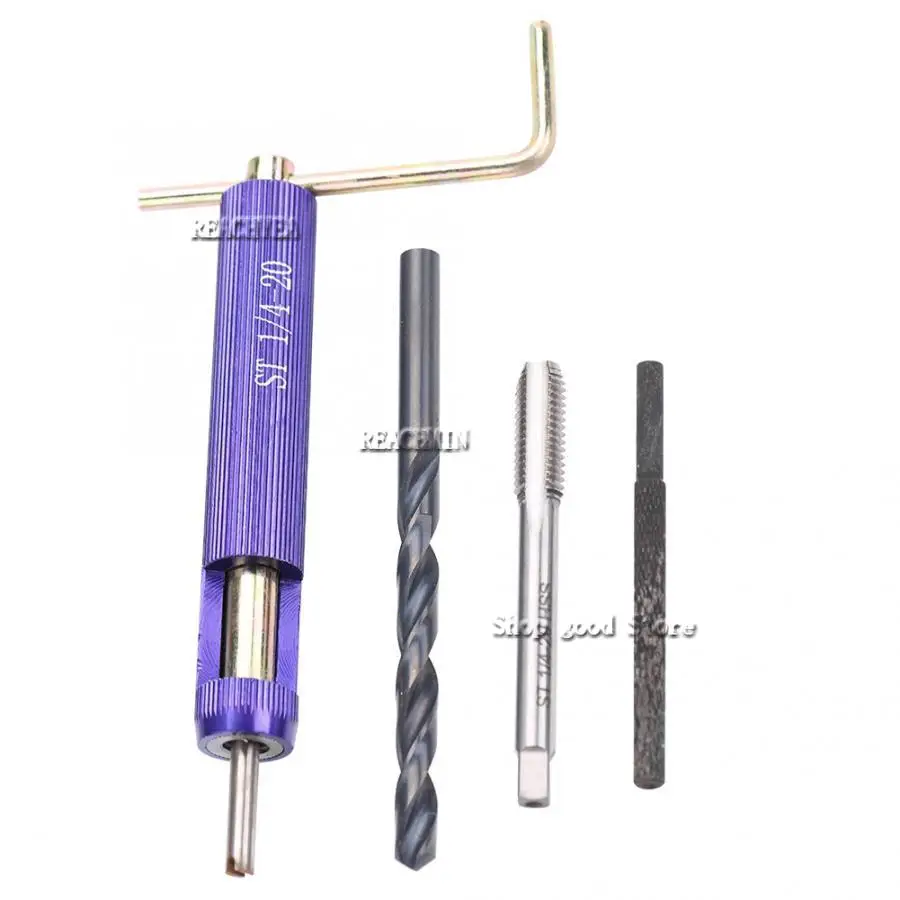 

50Pcs 1/4-20UNC*1.5D Stainless Steel Threaded Insert Set Helical Wire Screw Bushing Thread Repair and Recovery Tool Kit